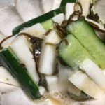 長芋ときゅうり、塩昆布の浅漬け